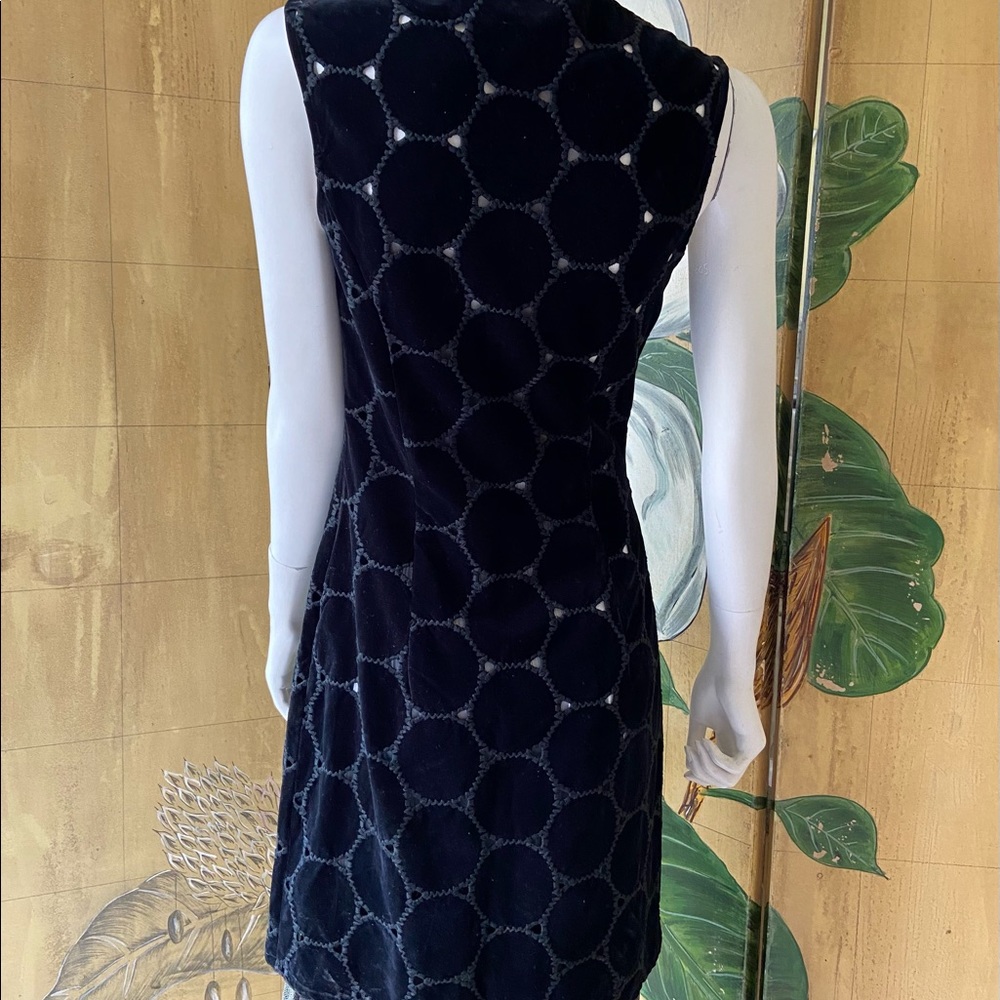 Danielle Dahan black velvet cocktail evening vintage dress - Picture 5 of 7